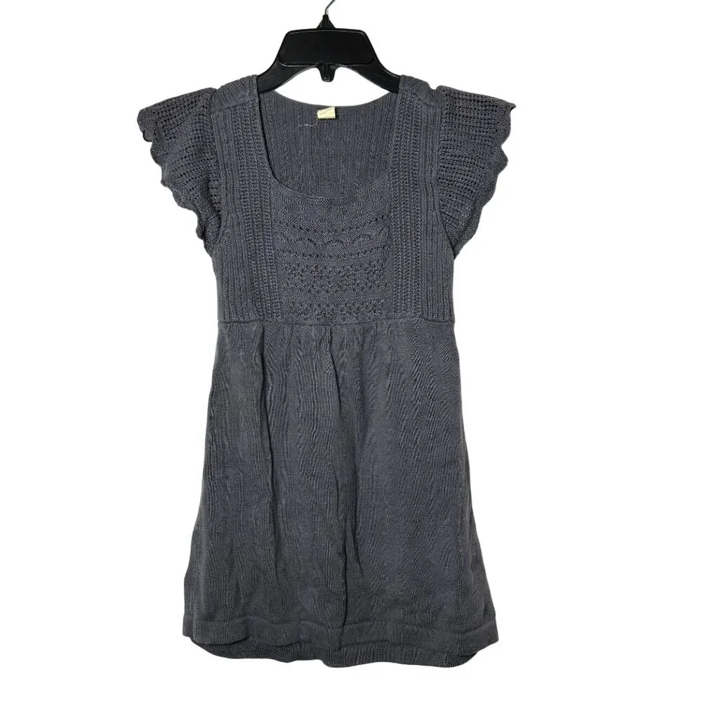 Old Navy Girls Crochet Knit Babydoll Sweater Size XL 14 Dark Academia Y2K Preppy